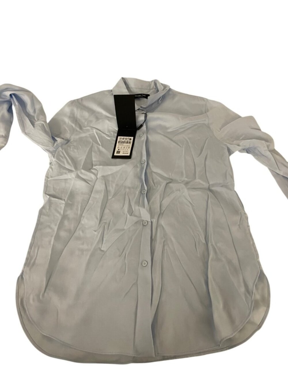 Massimo Dutti Womens Shirt Blouse EU 34 US 2 Sky Blue Button Up 5153/953 NWT - Picture 6 of 13